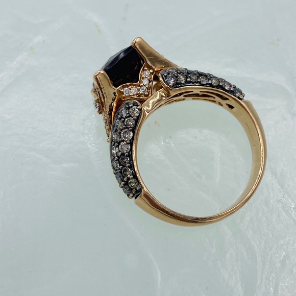 Levian Raspberry Rhodolite Garnet Diamond Ring - Picture 7 of 8